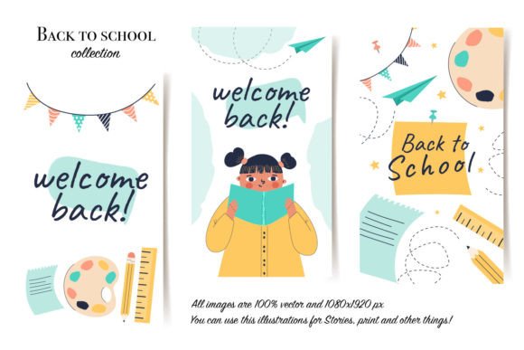 Back to School Collection, AI, EPS10: A Versatile Design Resource for Creative Professionals