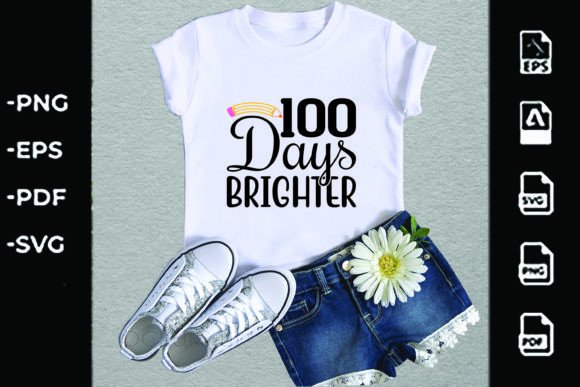 Back to School SVG Design: 100 Days Brighter