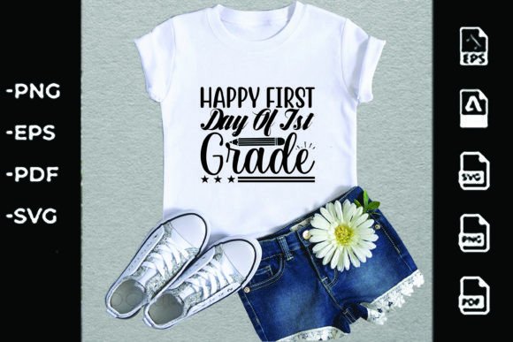 Back to School SVG Design: Happy First Day