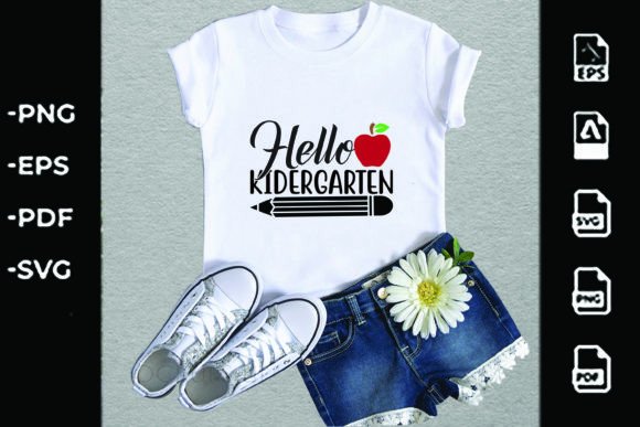 Back to School Svg Design, Hello KIDERGAR: A Versatile Digital Clip Art Collection