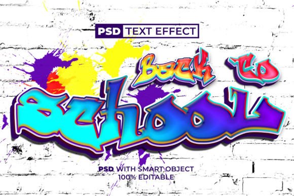 Graffiti Text Effect Back to School Styl